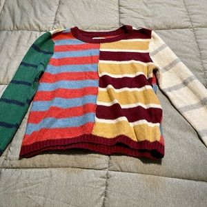 American Eagle patchwork sweater